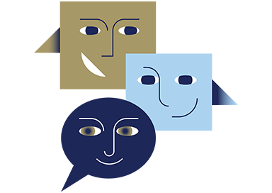 沟通 bubbles illustration