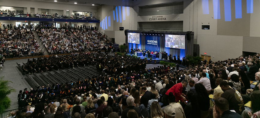Commencement ceremony in Curry Arena