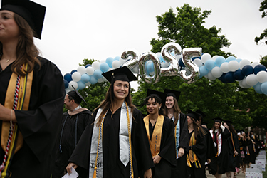 Students processing into Levine
