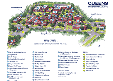 Queens main campus map