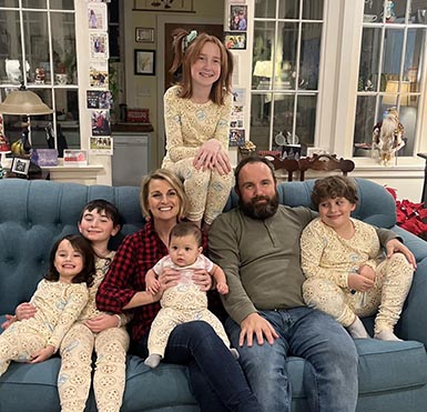 Graham Jones, wife, and 5 grandkids