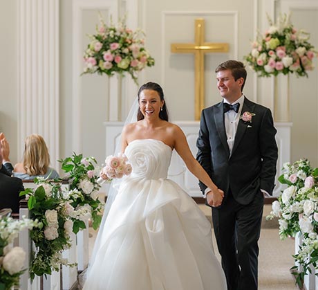 Meredith Choate & husband in Belk Chapel