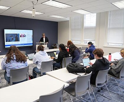 Students in class in McEwen hall