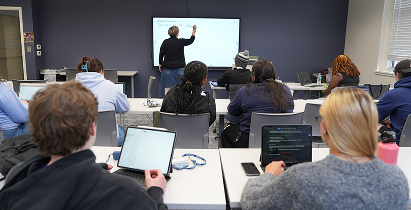 McEwen classroom with students in class