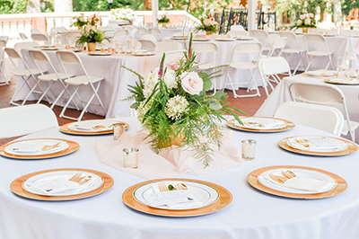 Table setting in Queens Hall Parlor