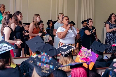 Baccalaureate ceremony student chorus singing