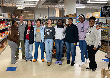 Queens group of NC Collegiate Hunger Challenge