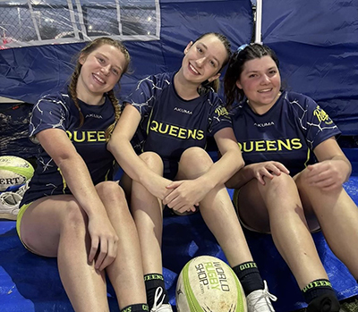 Sister athletes having fun