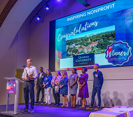 Matt Packey receiving 2024 Sustain Charlotte Award