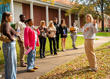 Daily campus tours with student ambassador