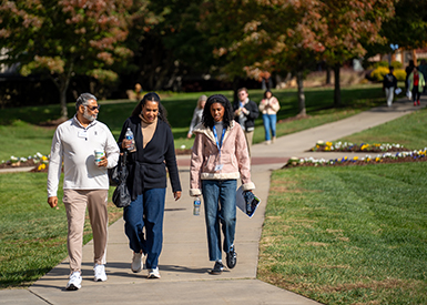 Parents and students at Fall Open House
